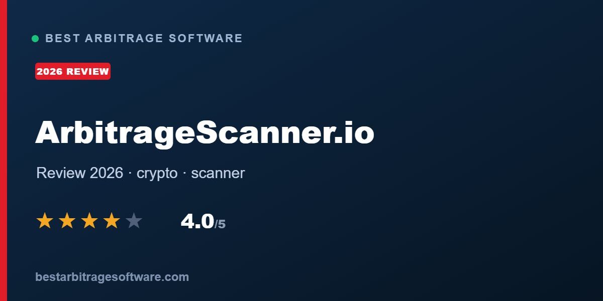 ArbitrageScanner.io review 2026 - CEX and DEX crypto arbitrage scanner