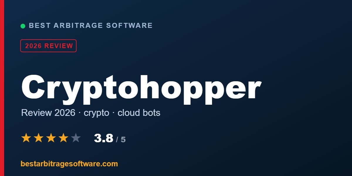Cryptohopper review 2026 - cloud crypto trading bots and arbitrage - rated 3.8 out of 5 by Best Arbitrage Software