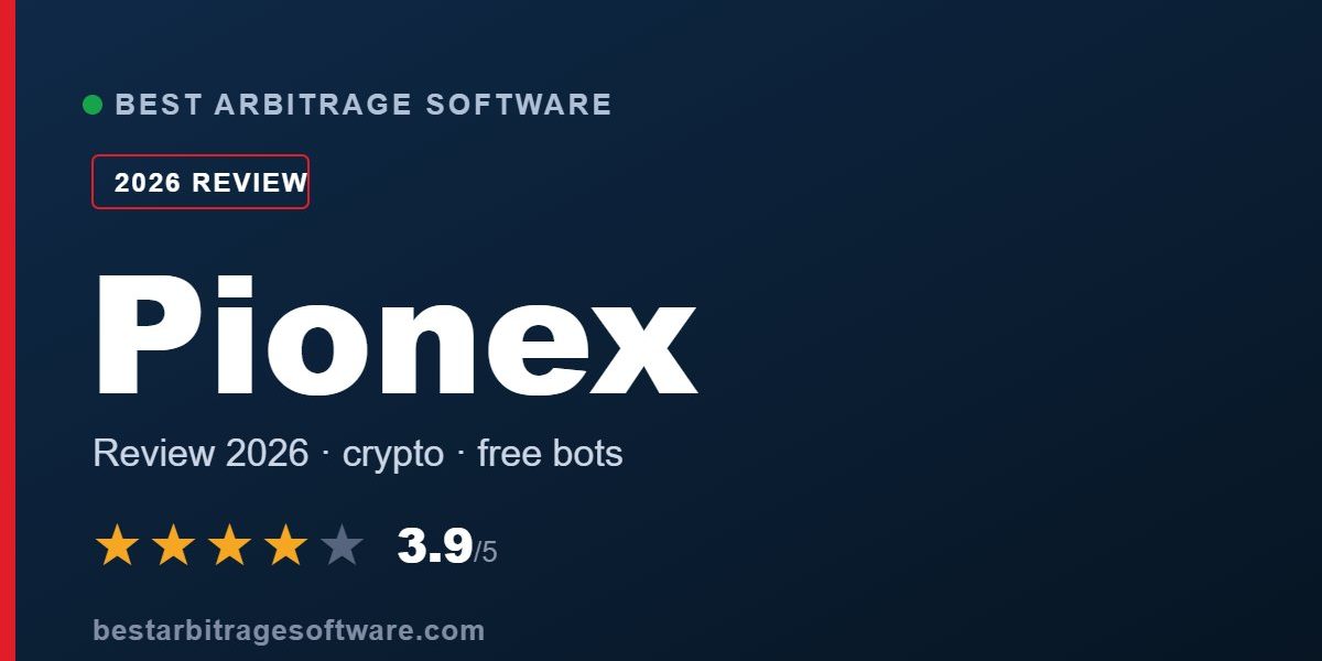 Pionex review 2026 - Best Arbitrage Software, rated 3.9 out of 5
